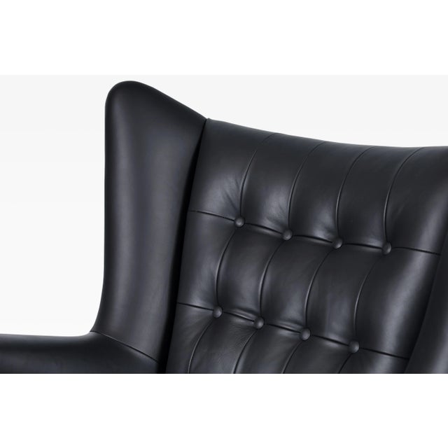 Danish Modern Leather "Papa Bear" Chair by Hans J. Wegner for a.p. Stolen, 1950s For Sale - Image 10 of 13