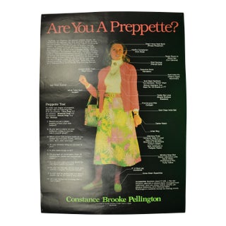 "Are You a Preppette?" Constance Brooke Pellington Color Poster (Nos) For Sale