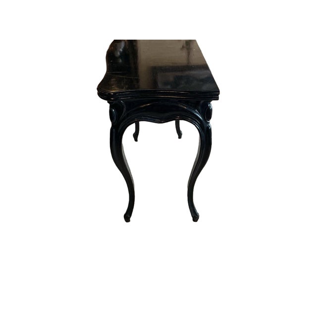 Rococo Ebonized Game Table Circa 1900 For Sale - Image 9 of 9