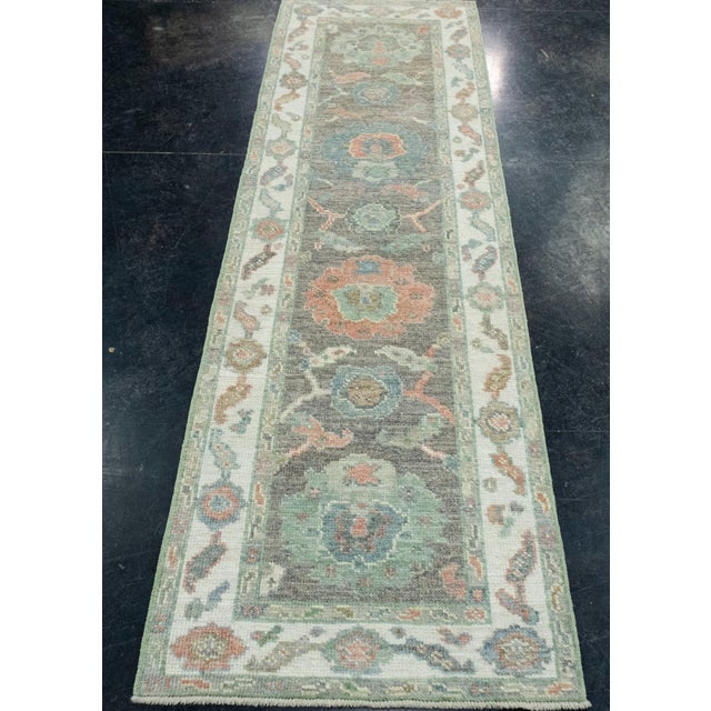 Turkish Oushak Runner Rug 2'4" x 7'10" #17549 Explore a curated collection of hallway runners, wool rugs, and handmade...