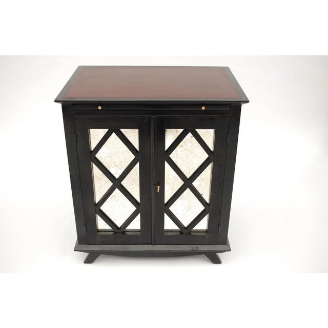 Black Lacquered Cabinets with Braces, 1950s, Set of 2 For Sale - Image 9 of 11