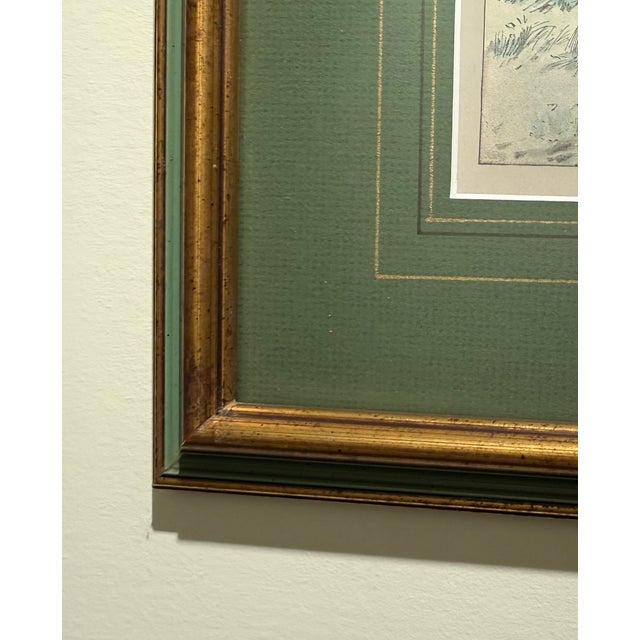Beautifully Framed French Chromolithograph of Pointer Dog, Signed P. Mahler, Early 20th Century For Sale - Image 4 of 10