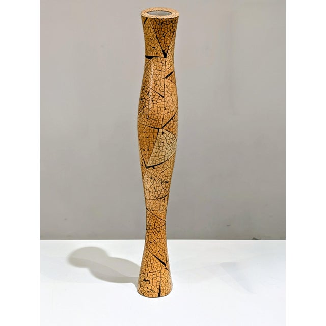 R & Y Augousti Style Eggshell Lacquer Tall Sculptural Spindle Vase For Sale In San Francisco - Image 6 of 11