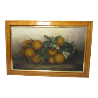 Antique English Still Life Painting of Fruit For Sale