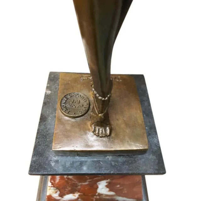 Art Deco Style Bronze Exotic Dancer by J.B Deposee, 20th Century For Sale - Image 8 of 10