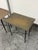 Egyptian Vintage Brass Tray + Wrought Iron Side Tables, Pair For Sale - Image 9 of 12
