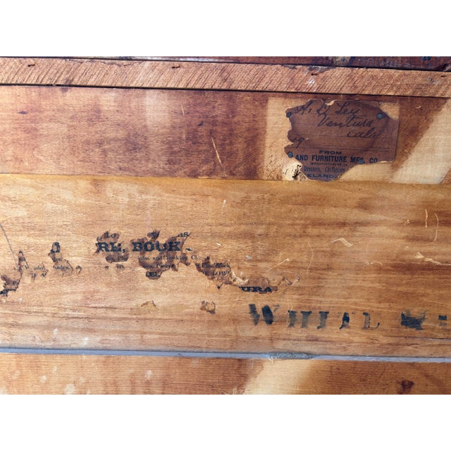 Early 20th Century Antique Serpentine Front Dresser / Chest of Drawers on Casters For Sale - Image 5 of 10
