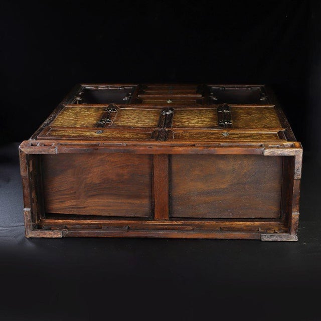 Vintage Chinese Huali Rosewood Burl Wood "Treasure" Cabinet / Tea Cabinet For Sale - Image 9 of 10