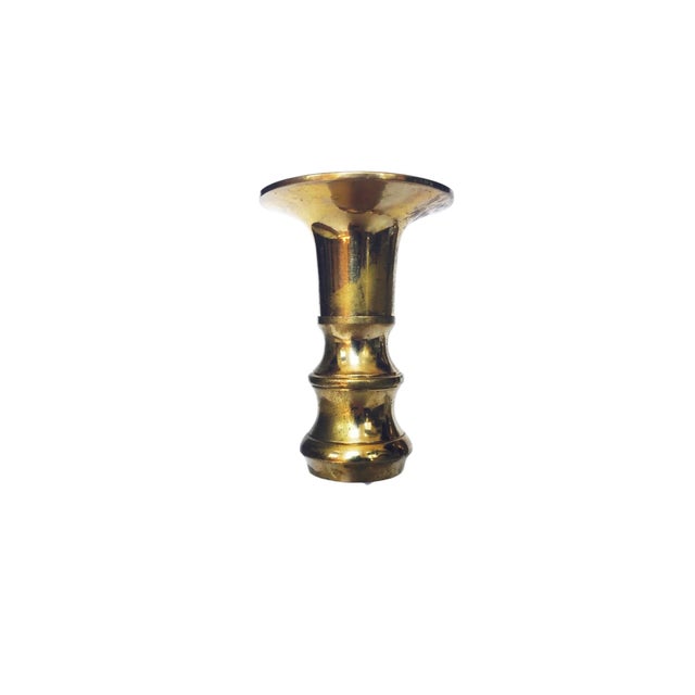 Mid 20th Century Vintage Tall Brass and Twisted Lucite Candlestick Holders - A Pair For Sale - Image 5 of 6