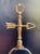 French Provincial Vintage Brass Bouillotte Lamp Shade Arrow Finial For Sale - Image 3 of 4