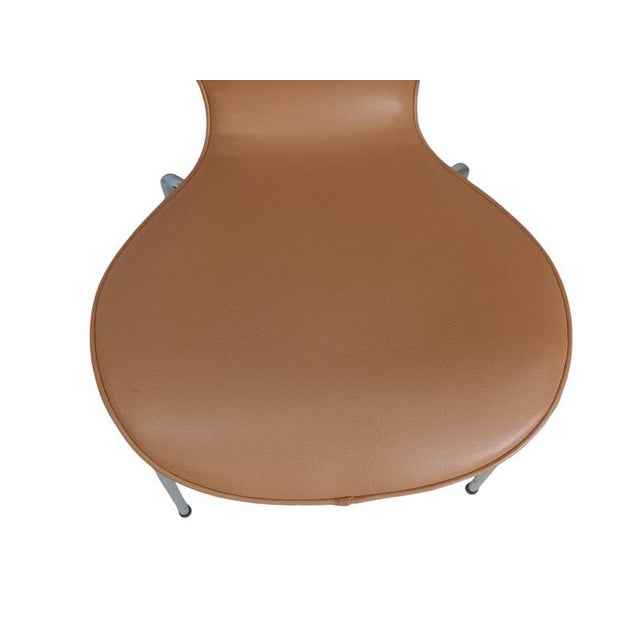 Mid-Century Stackable Dining Reception Chairs in the style of Fritz Hansen, Set of 7 For Sale - Image 9 of 13