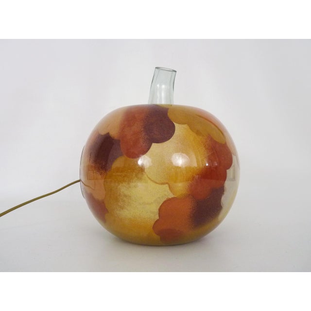 Apple-Shaped Blown Glass Table Lamp, 1970s For Sale - Image 3 of 10