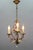 Italian Florentine Golden Metal Three-Light Chandelier with Porcelain Roses, 1970s For Sale - Image 12 of 18