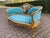 1970 French Louis XVI Gold Beech Velvet Settee - 1 Pc For Sale - Image 14 of 15