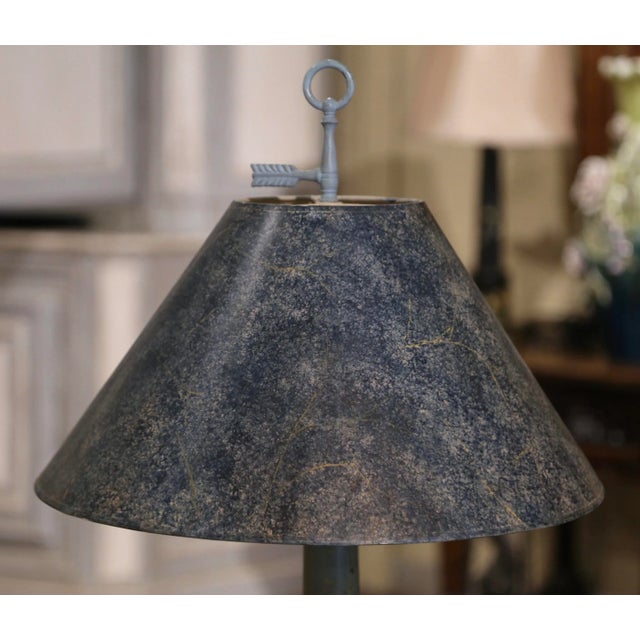 Mid 19th Century 19th Century French Directoire Hand-Painted Tole Table Lamp With Military Scenes For Sale - Image 5 of 12