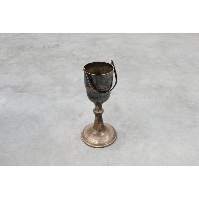 Art Deco Silvered Copper Champagne Bucket on Stand, France, 1910s For Sale - Image 13 of 15