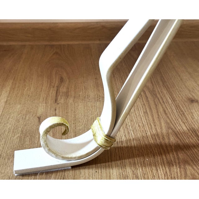 Vintage Hand-Forged Iron Coat Stand in White and Gold, 1950s For Sale - Image 14 of 18