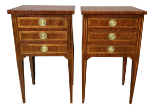 Louis XVI Style Bedside Tables, 1920s, Set of 2