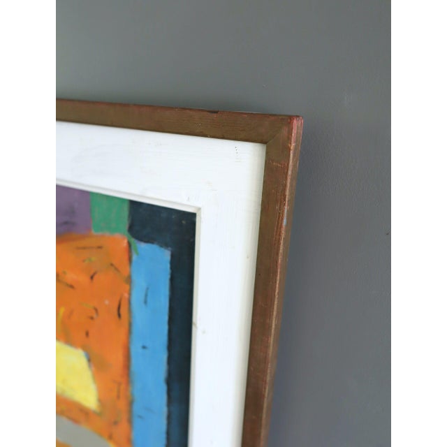 Paint Mid-Century Modern 'The Collector's Room' Vintage Swedish Abstract Interior Oil Painting, Framed For Sale - Image 7 of 12