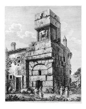 Veduta degl’Avanzi del Maestoso Ingresso della Villa d’Adriano 1826
