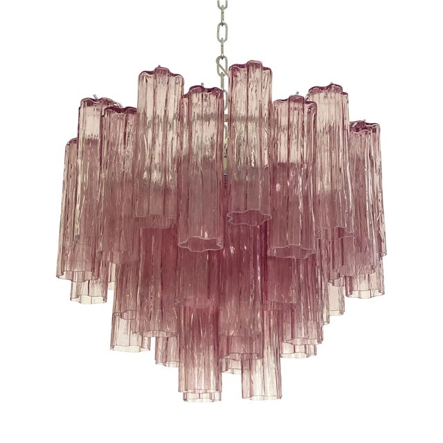 Violet-Amethyst Tronchi Murano Glass Chandelier by Simoeng For Sale