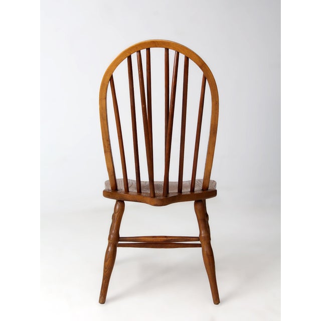 Late 20th Century Vintage Brace-Back Windsor Dining Chair For Sale - Image 5 of 11