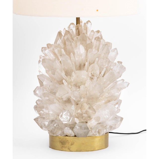Contemporary Craig Van Den Brulle Rock Crystal Table Lamps, 2 For Sale - Image 3 of 15