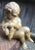C1800 Antique French Renaissance Style Carved Wood Cherub Figure Holding His Fish - Sculpture For Sale - Image 10 of 11