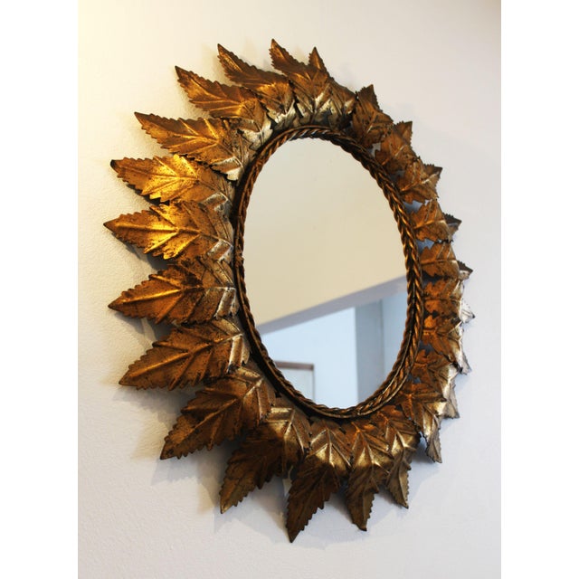 Oval Sun Mirror For Sale - Image 4 of 7