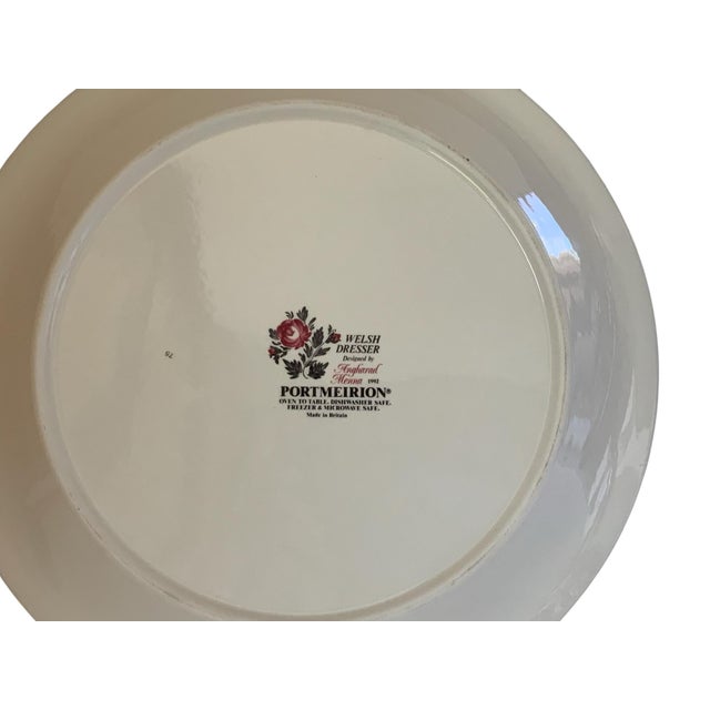White Rare Vintage Portmeirion "Welsh Dresser" 12-Inch Chop Plate Round Serving Platter England 1992-2000 For Sale - Image 8 of 8