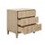 Worlds Away Matthew Izzo Home Carmack Fluted Cerused Oak Three Drawer Side Table With Brass Knobs For Sale - Image 4 of 9