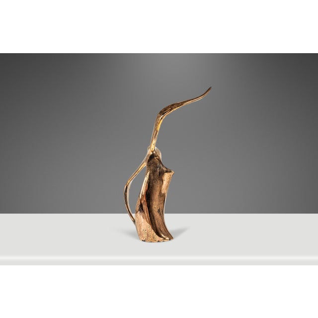 Mid-Century Modern Acid Etched Seagull Bird in Flight Table Sculpture in Porcelain, Usa, C. 1980s For Sale - Image 4 of 18