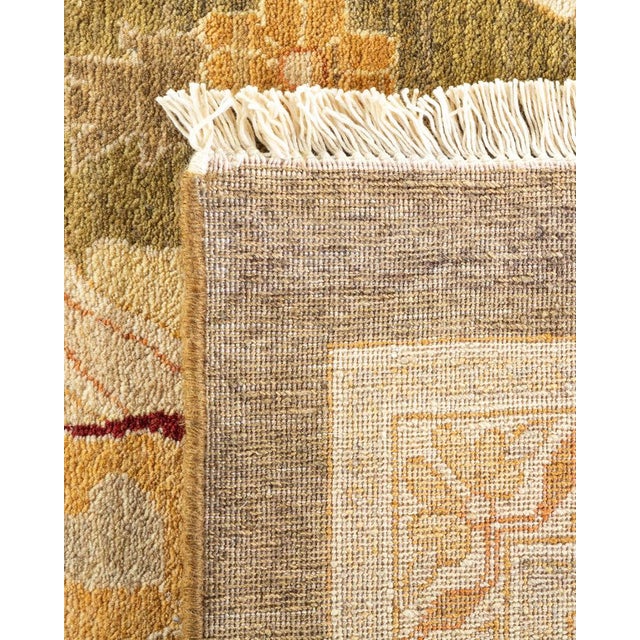 2010s Mogul Collection Hand-Knotted Area Rug - Green 12' 2" x 13' 7" For Sale - Image 5 of 9