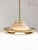 Vintage Italian Brass and Metal Saucer Pendant Lamp, 1970s For Sale - Image 5 of 18
