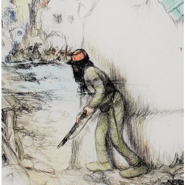 Realism Abel Pann, War Scene For Sale - Image 3 of 6