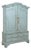 Late 18th Century Large Swedish Blue Painted Wedding Cabinet For Sale
