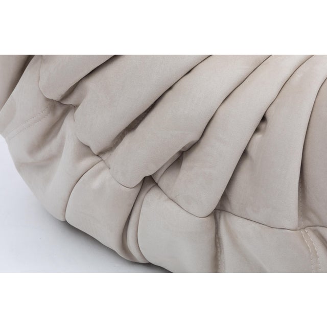 Ligne Roset Vintage Togo Fireside Chair in Soft Ivory Microfibre Restored For Sale - Image 14 of 15