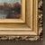 Paint Antique Continental Mountainous Riverscape With Island and Boat, Oil on Board For Sale - Image 7 of 10