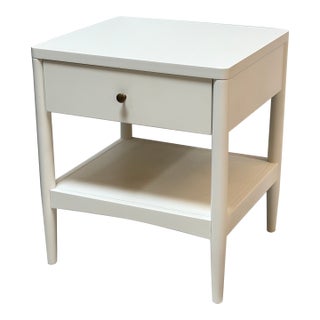 Crate & Barrel Hampshire Nightstand, White For Sale