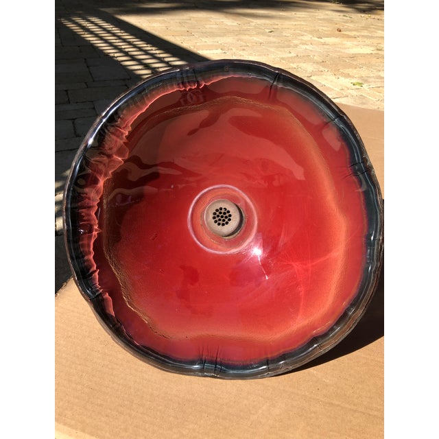 Gravity Glass Red Vessel Sink Chairish