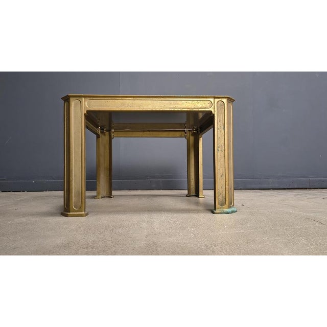 Gold Brutalist Cast Bronze Side Tables from Peter Van Heeck, 1970s For Sale - Image 8 of 13