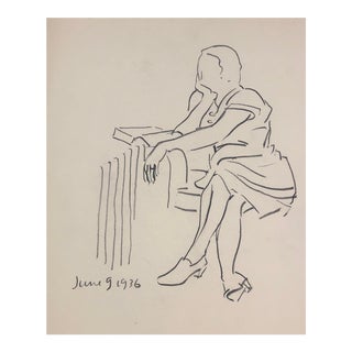 1936 Norman Kent Art Deco Figure Study For Sale