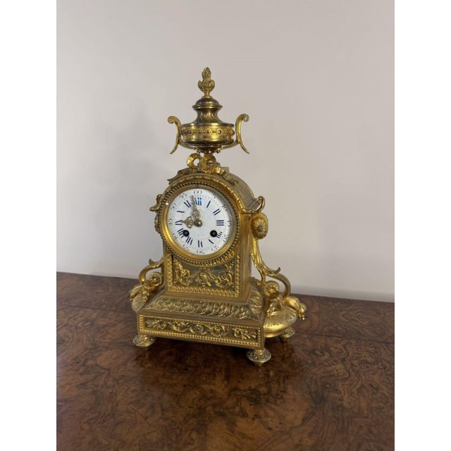 Victorian French Mantle Clock, 1880s For Sale - Image 4 of 7