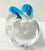 Abstract Vintage Murano Glass Attributed v Nason Clear and Blue Bunny Rabbit Figurine For Sale - Image 3 of 5