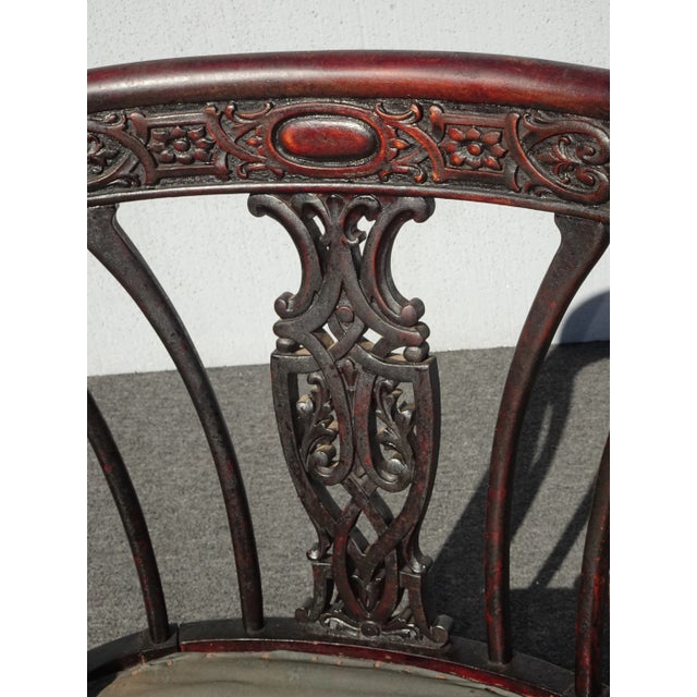 Antique Rocking Chair Frame W Dragon Head Handrests ~ French Louis For Sale - Image 9 of 12
