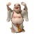 1960s Porcelain Laughing Buddha Figurine, Hand-Painted Hotei Figure For Sale