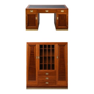 Art Nouveau Gentlemans Study by Julius & Josef Herrmann for Maximilian Rossipaul, 1911, Set of 2 For Sale