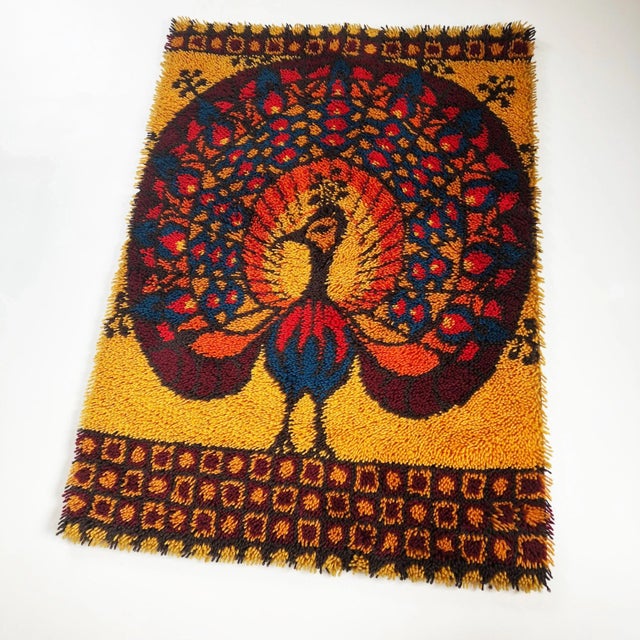 Mid-Century Modern High Pile Rya Rug by Ege Rya for Taepper Deluxe, Denmark, 1970s For Sale - Image 3 of 18