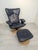 Verikon Lund & Paarman Leather Armchair with Footstool from the 1960s Verikon Lund & Paarman leather armchair with...