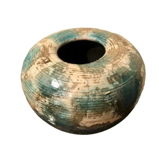 Vintage 1980’s Studio Pottery Vessel Glazed Vase Drip Pot For Sale - Image 10 of 12